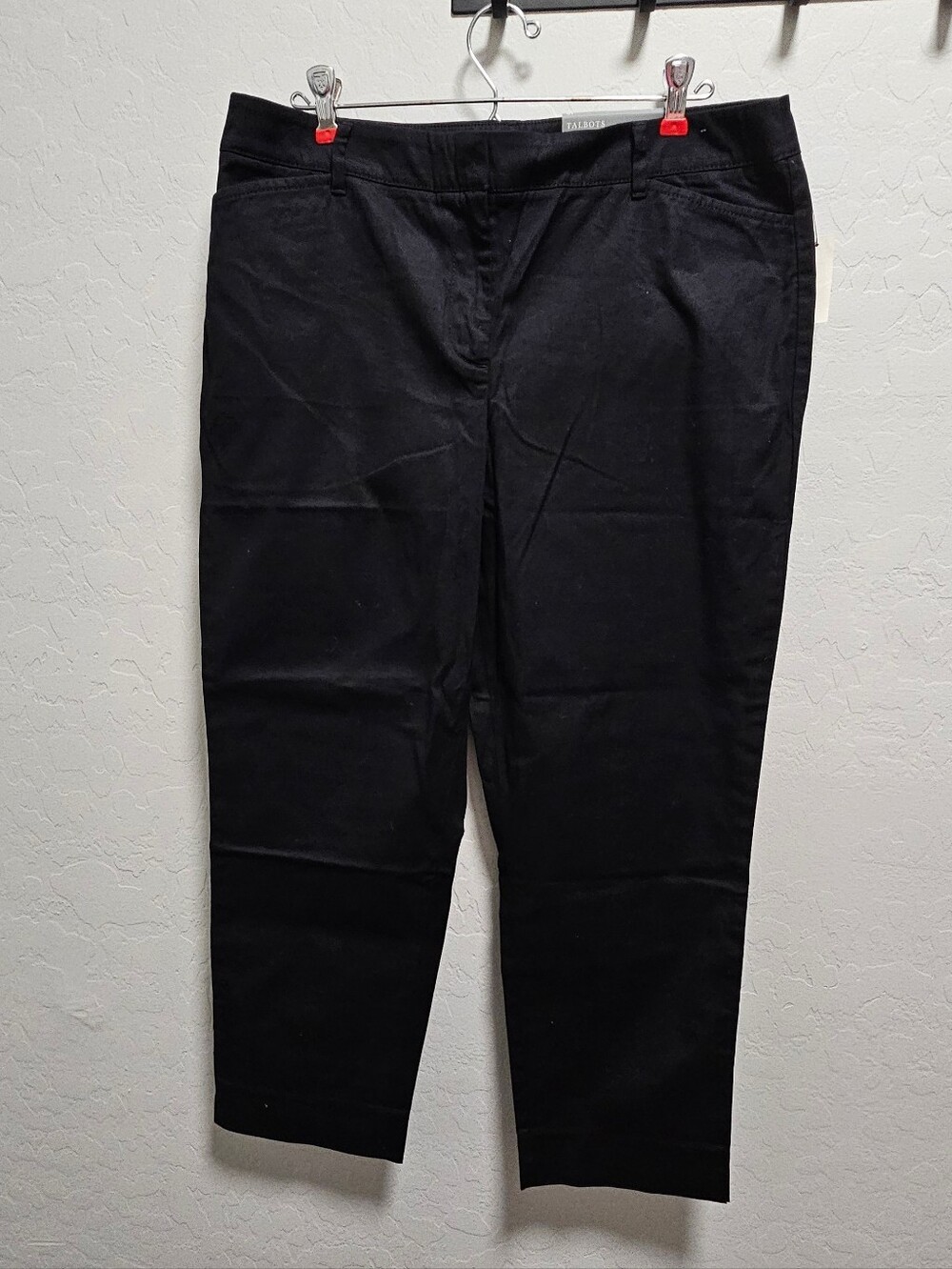 NWT Talbots Perfect Crop Slim Leg Pants Black Size 10